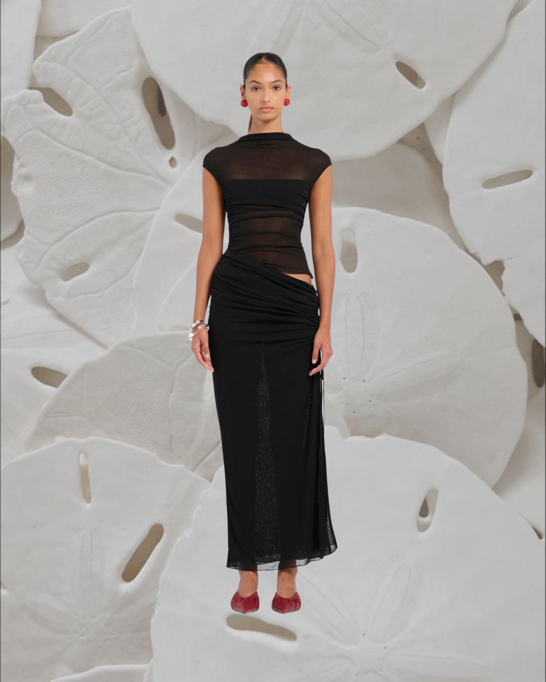 Benni Milo Mesh Maxi Dress